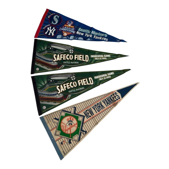 Other - Vintage Baseball Pennants New York Yankees/Seattle Mariners *take All 4 12x30